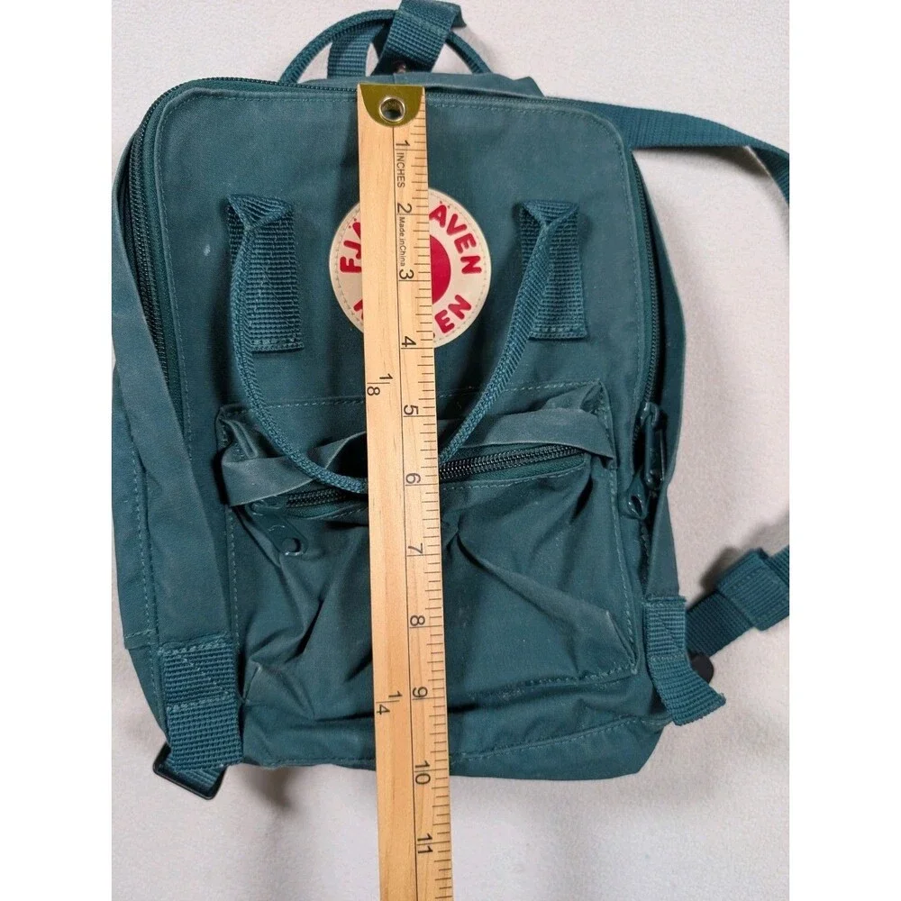 Fjallraven Backpack Kanken Mini Frost Green Laptop Sleeve Adjustable Shoulder